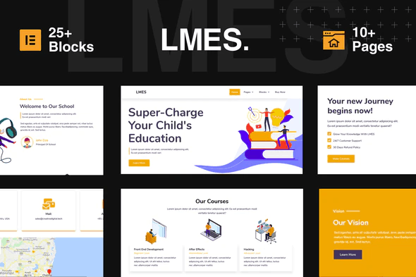 LMES - Education Elementor Template Kit