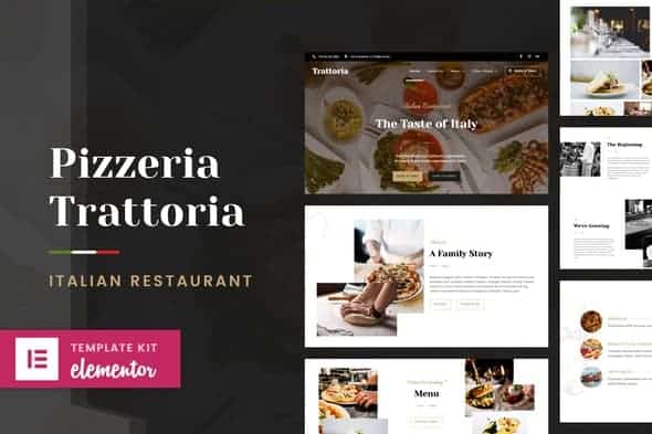 Pizzeria Trattoria - Italian Restaurant Elementor Template Kit