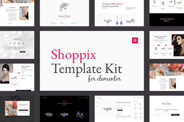 Shoppix - Luxury & Jewellery Shop Elementor Template Kit