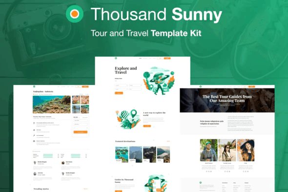 Thousand Sunny - Travel Elementor Kit