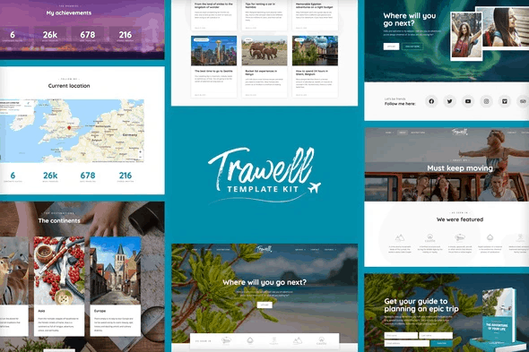 Trawell - Travel Blog Elementor Template Kit